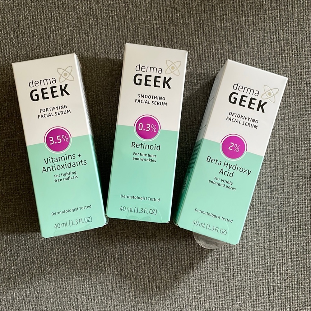 COPY - Derma Geek Bundle of 3 Vitamins + Antioxidants, Retinoid, Beta Hydroxy A…
